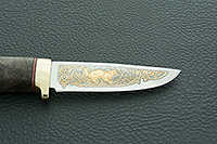 Нож Малек-2 стабилизированный кап, 95х18, латунь : фото 5