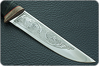 Нож Пикник наборная кожа, 95х18, текстолит : фото 4