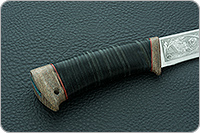 Нож Пикник наборная кожа, 95х18, текстолит : фото 5