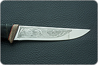 Нож Пикник наборная кожа, 95х18, текстолит : фото 7