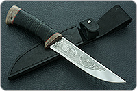 Нож Пикник наборная кожа, 95х18, текстолит : фото 10