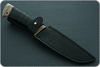 Нож Пикник наборная кожа, 95х18, текстолит : фото 11