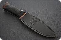 Нож Баджер наборная кожа, 95х18, текстолит : фото 8