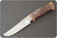 Нож Гелиос-2 наборная кожа, текстолит, золочение клинка : фото 2