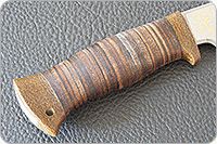 Нож Гелиос-2 наборная кожа, текстолит, золочение клинка : фото 6