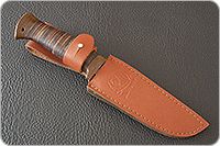 Нож Гелиос-2 наборная кожа, текстолит, золочение клинка : фото 10