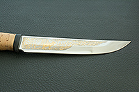 Нож Атаман береста, текстолит, золочение клинка : фото 5