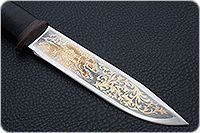 Нож Баджер-2 наборная кожа, 95х18, текстолит : фото 4