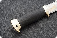 Нож Марал наборная кожа, латунь, золочение клинка : фото 5