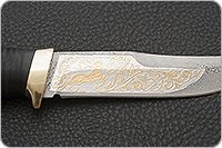 Нож Марал наборная кожа, латунь, золочение клинка : фото 7