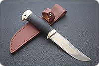 Нож Марал наборная кожа, латунь, золочение клинка : фото 9