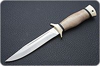 Нож Разведчик кап березовый, 95х18, латунь : фото 2