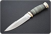 Нож Спас-1 наборная кожа, 95х18, латунь : фото 2