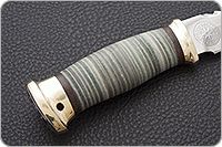 Нож Спас-1 наборная кожа, 95х18, латунь : фото 5