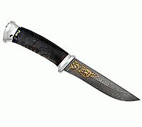 Нож Риф стабилизированный кап, дамаск, алюминий : фото 3