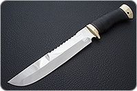 Нож Медвежий наборная кожа, 95х18, латунь : фото 2