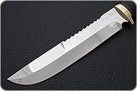 Нож Медвежий наборная кожа, 95х18, латунь : фото 3