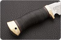 Нож Медвежий наборная кожа, 95х18, латунь : фото 5