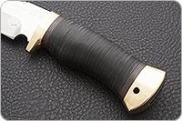 Нож Медвежий наборная кожа, 95х18, латунь : фото 6