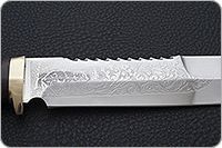 Нож Медвежий наборная кожа, 95х18, латунь : фото 7