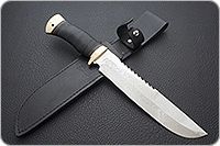 Нож Медвежий наборная кожа, 95х18, латунь : фото 9