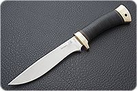 Нож Горностай наборная кожа, 95х18, латунь : фото 2