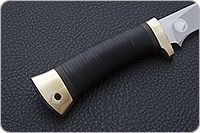 Нож Горностай наборная кожа, 95х18, латунь : фото 5