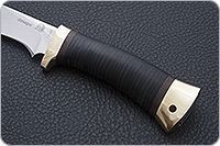 Нож Горностай наборная кожа, 95х18, латунь : фото 6