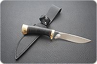 Нож Горностай наборная кожа, 95х18, латунь : фото 8