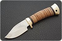 Нож Малек береста, 95х18, латунь : фото 2