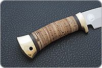 Нож Малек береста, 95х18, латунь : фото 5