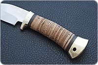 Нож Малек береста, 95х18, латунь : фото 6