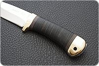 Нож Малек-2 наборная кожа, 95х18, латунь : фото 6