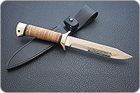 Нож Разведчик береста, 95х18, латунь : фото 9