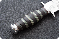 Кинжал охотничий-С наборная кожа, 95х18, алюминий : фото 5