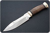 Нож Спас-1 орех, 95х18, латунь : фото 2