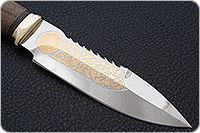 Нож Спас-1 орех, 95х18, латунь : фото 4