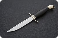 Нож Финка НКВД граб - черное дерево, 95х18, латунь : фото 2