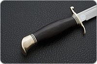 Нож Финка НКВД граб - черное дерево, 95х18, латунь : фото 5