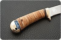 Нож Дикси береста, 95х18, латунь : фото 5