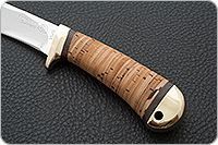 Нож Дикси береста, 95х18, латунь : фото 6