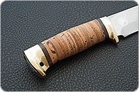 Нож Домбай береста, 95х18, латунь : фото 5