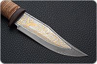 Нож Домбай береста, текстолит, золочение клинка : фото 4