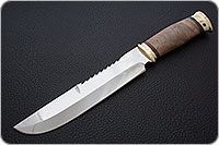 Нож Медвежий кап березовый, 95х18, латунь : фото 2