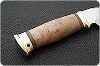 Нож Медвежий кап березовый, 95х18, латунь : фото 5