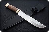 Нож Медвежий кап березовый, 95х18, латунь : фото 8