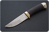Нож Малек-2 граб - черное дерево, 95х18, латунь : фото 2