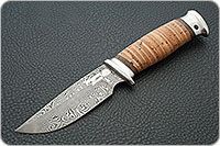 Нож Сталкер береста, дамаск, алюминий : фото 2