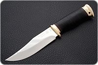 Нож Домбай наборная кожа, 95х18, латунь : фото 2