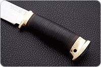 Нож Домбай наборная кожа, 95х18, латунь : фото 3